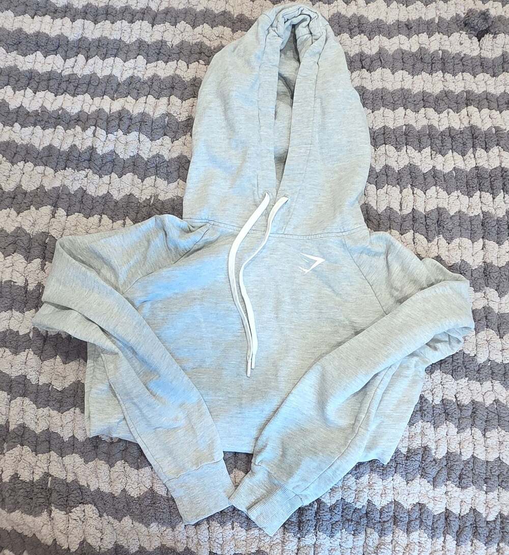 Gymshark Women's Grey Marl  Pullover Hoodie Size XS